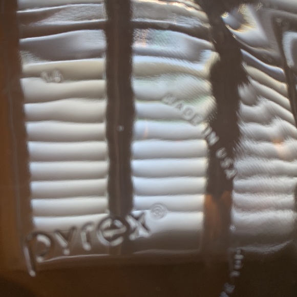 Vintage MCM Pyrex Blue Turquoise Seaglass Design Clear Glass Mixing Bowl - Picture 2 of 5